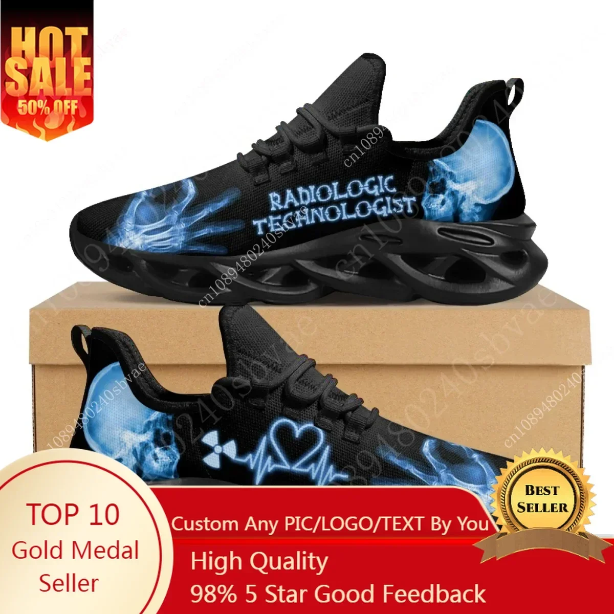 Women'S Shoes Casual Sneakers - Radiologische technoloog sneakers heren dames skelet