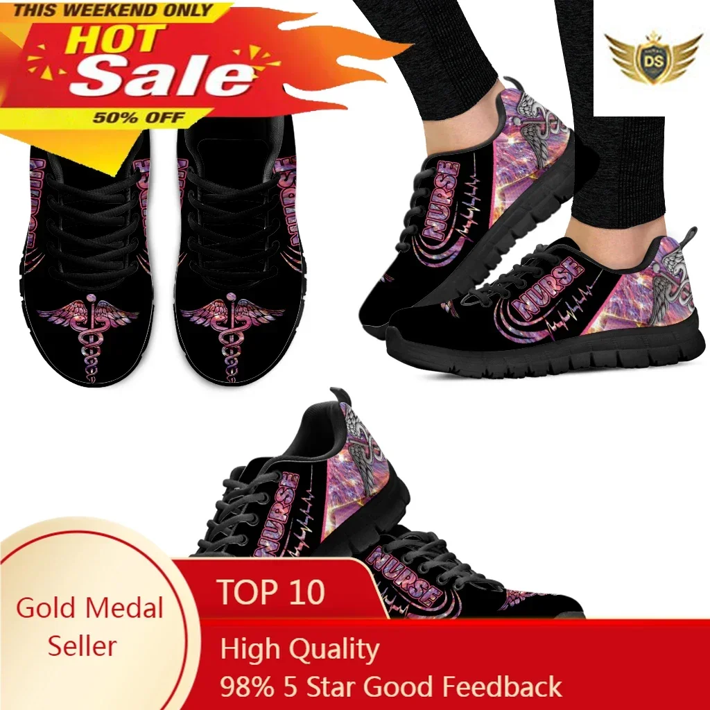 Women'S Shoes Nursing - Mode verpleegster print lichtgewicht outdoorschoenen trendy