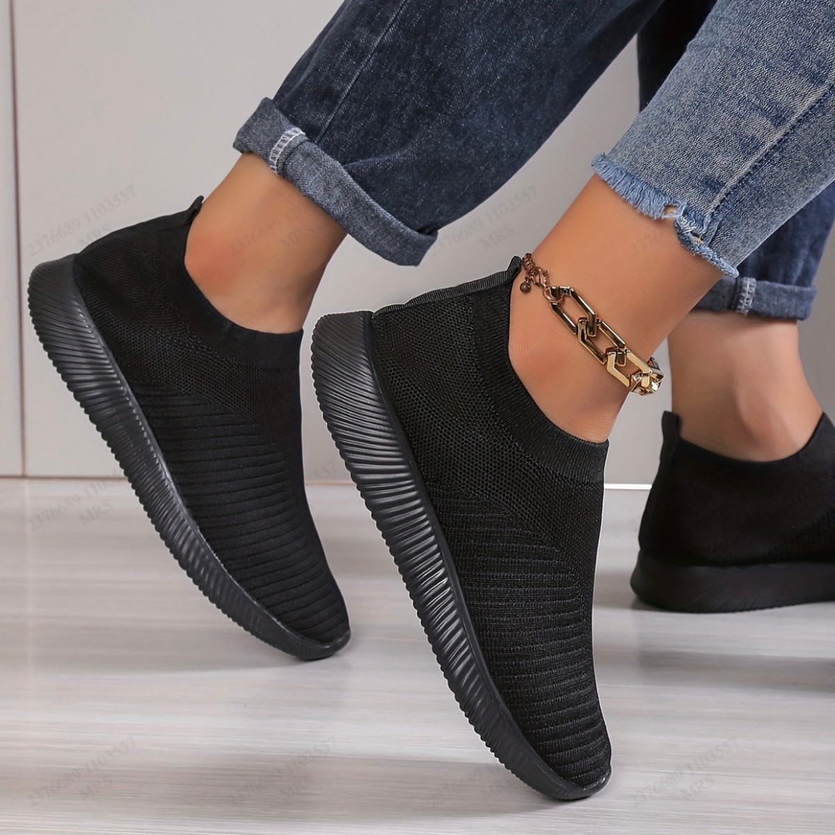 Women'S Shoes Hey Dude - Damesschoenen Lichtgewicht ademende mesh-slip-on sneakers Zwart