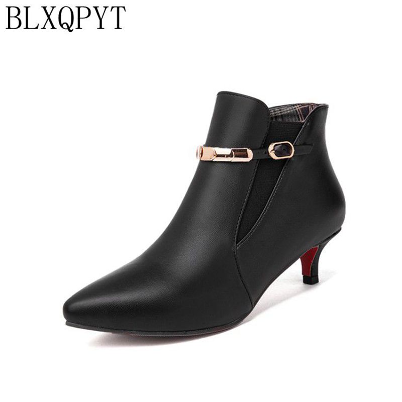 Women'S Shoes Chelsea - BLXQPYT Dames Enkellaarsjes met Kitten Heel,