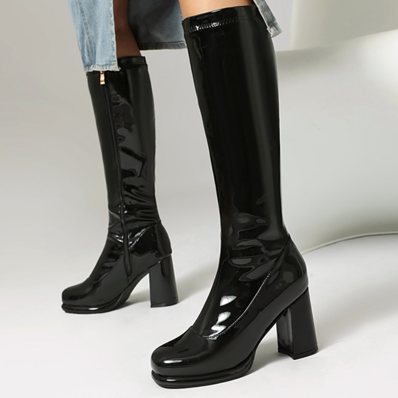 Women'S Shoes Chelsea - Merk Dames Knie Hoge Laarzen Leer