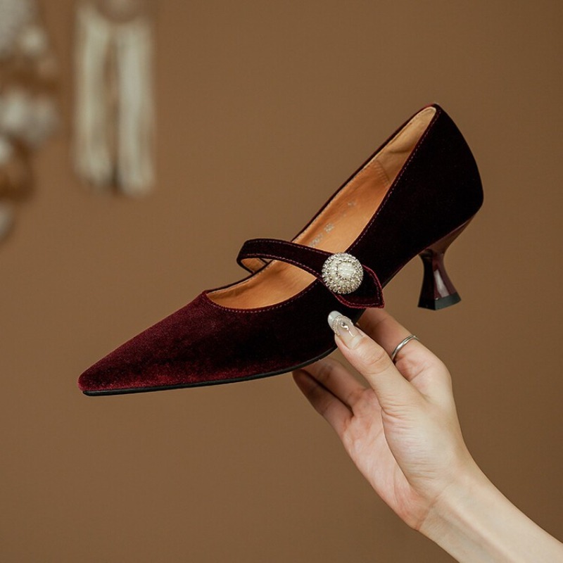 Wijnrode Mary Jane schoenen me - Women Shoes Heels recensie en prijs