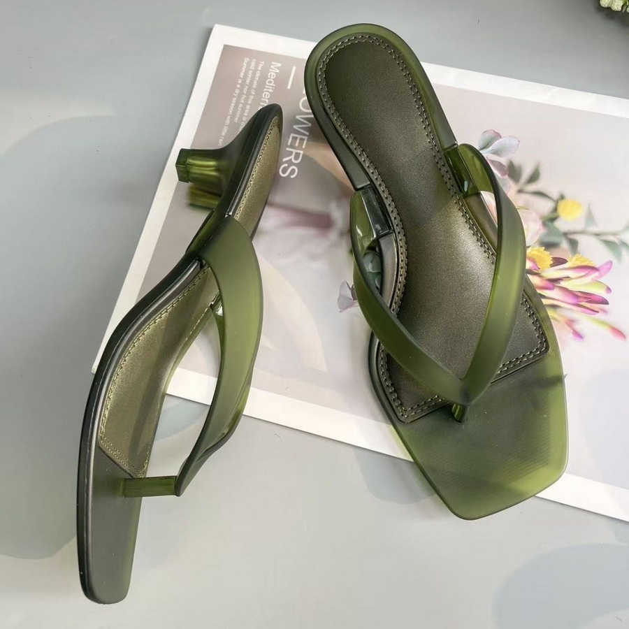 Koreaanse gedempte toon olijfg - Jelly Sandal Women recensie en prijs