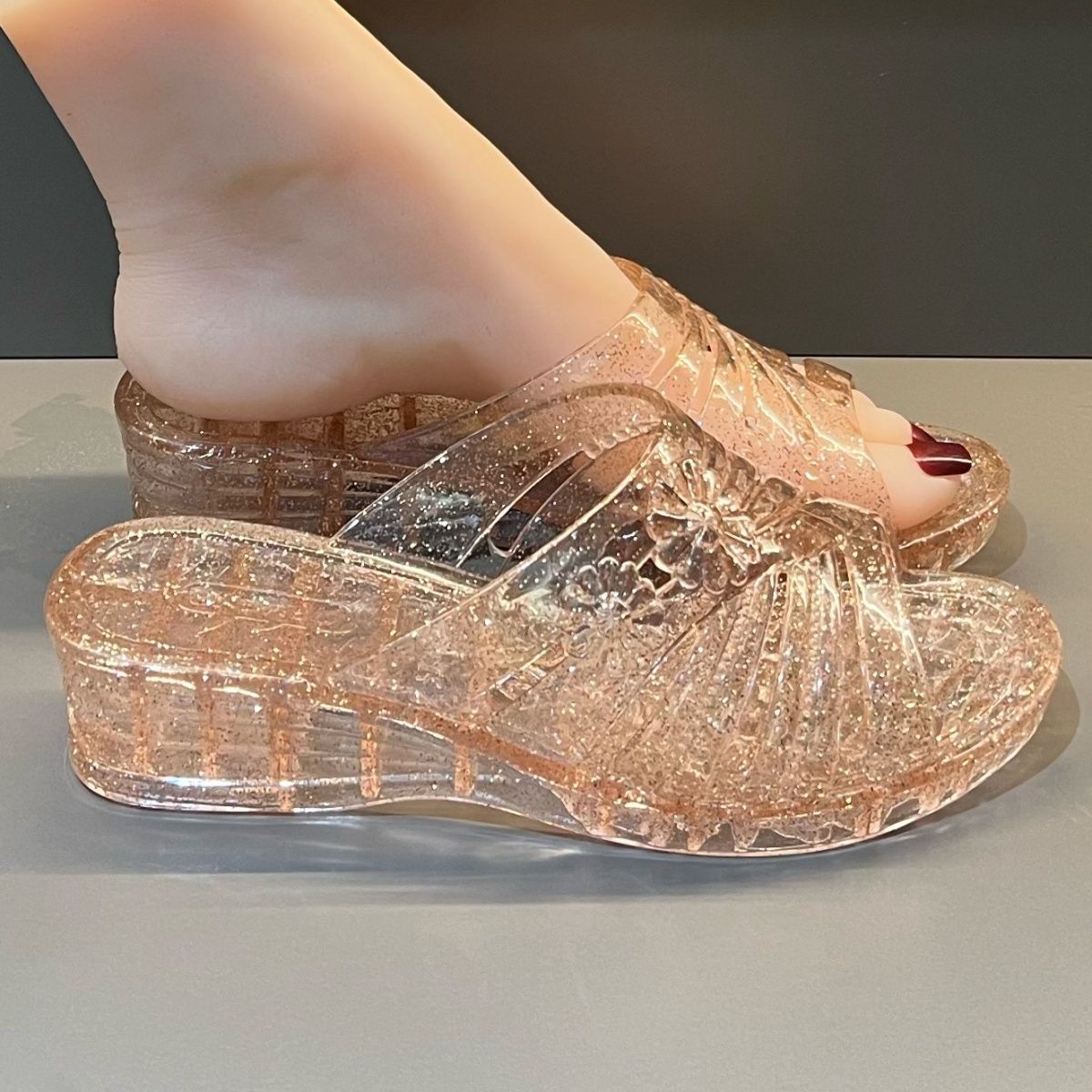 WFashion Paarse Glitter Jelly  - Jelly Sandal Women recensie en prijs