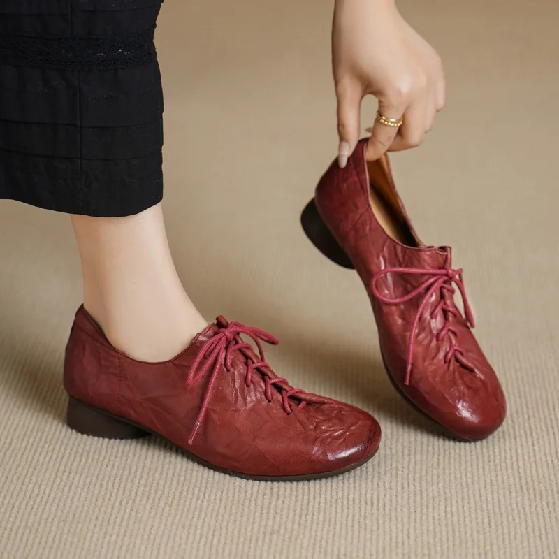Elegante rode lederen damesloa - Women Shoes Winter recensie en prijs