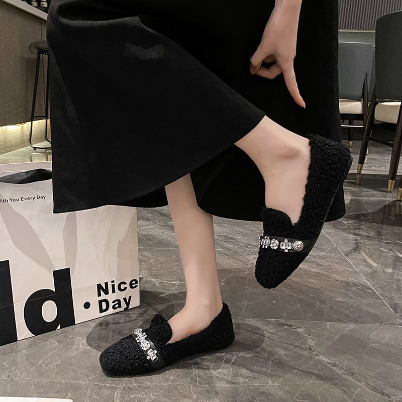 Pluche loafers met zachte zole - Women Shoes Winter recensie en prijs